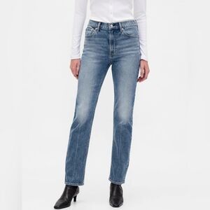 GAP High Rise '90s Slim Straight Jeans 33/16 Tall Medium Indigo LIKE NEW